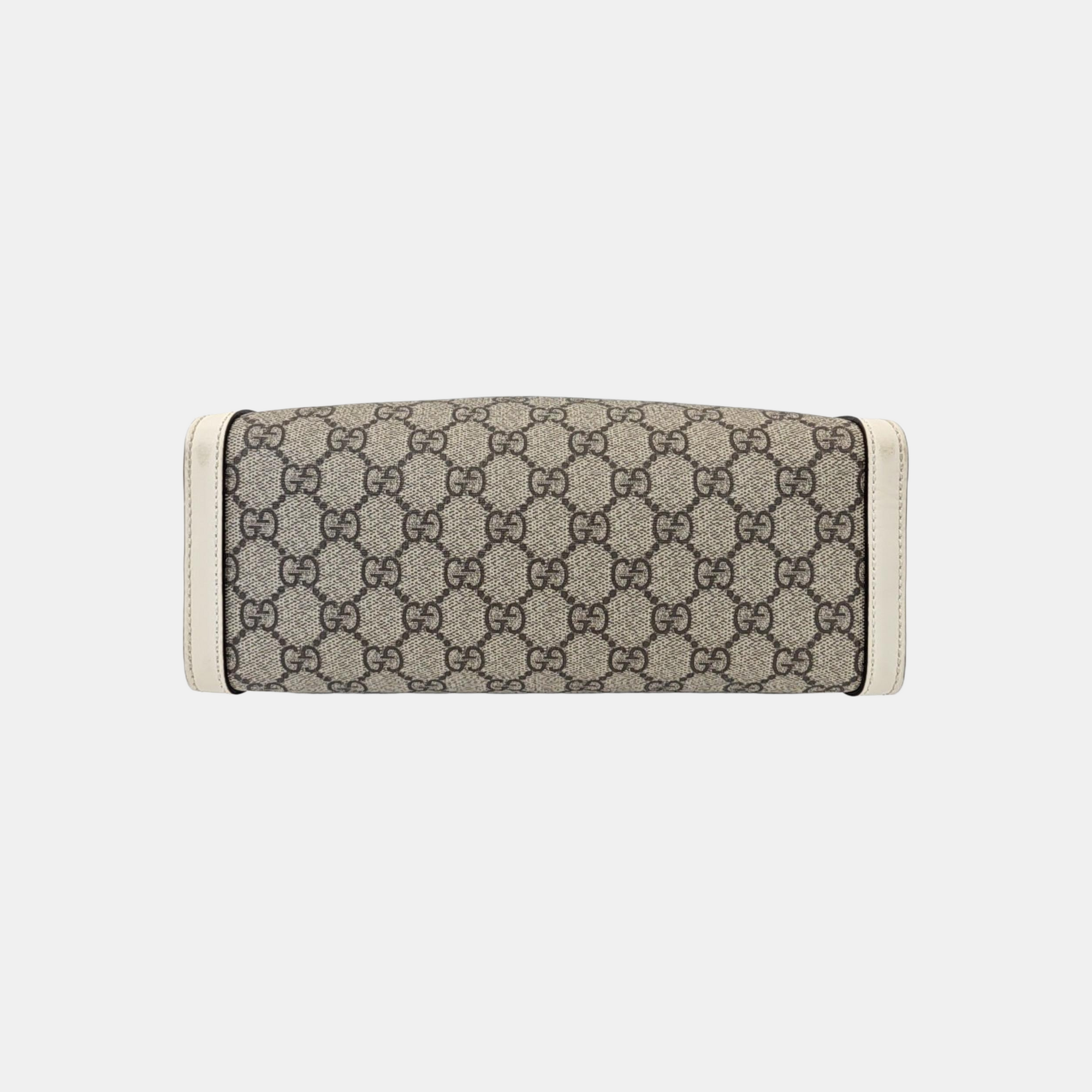 Padlock Small Monogram Coated Canvas Beige