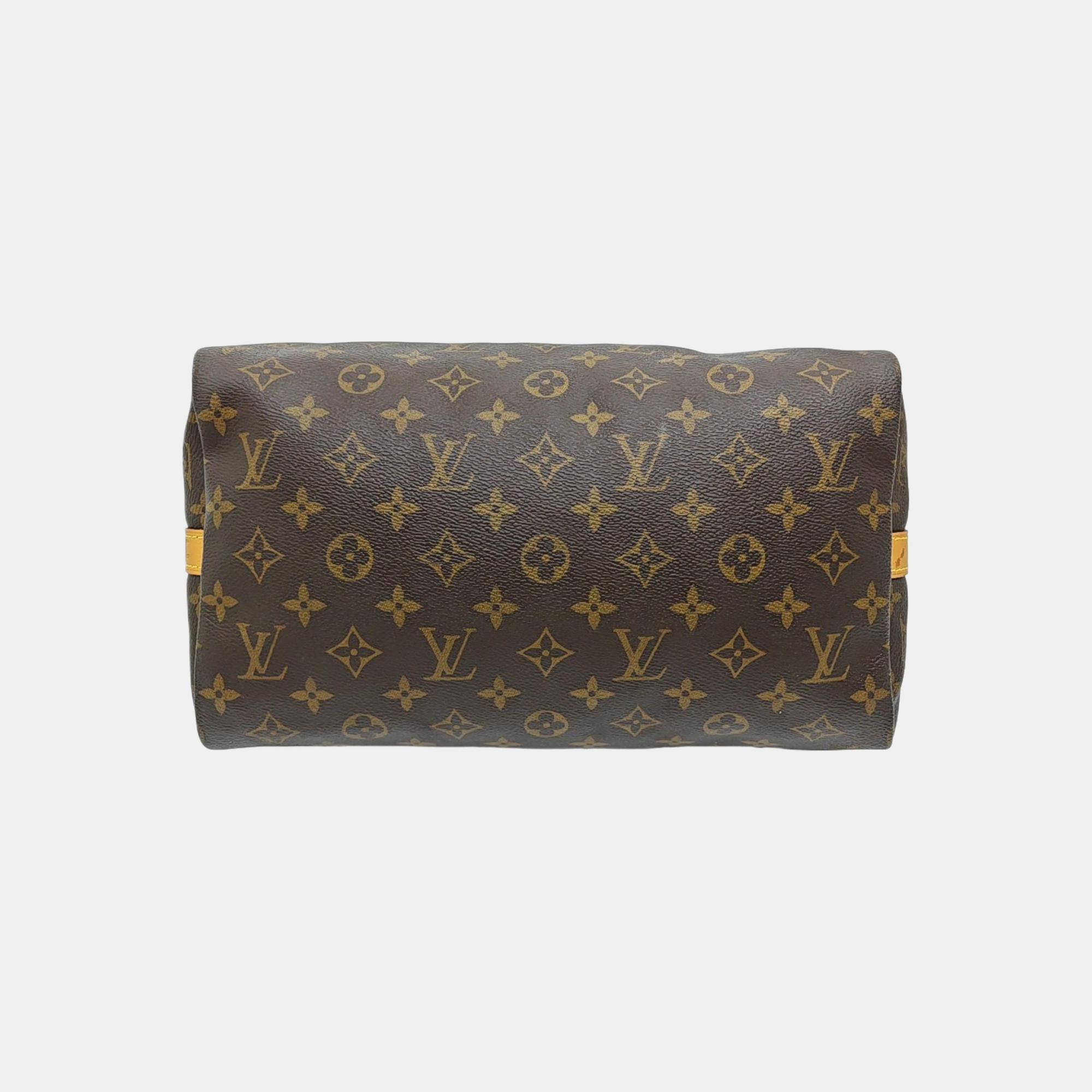 SPEEDY 30 Monogram Coated Canvas Brown