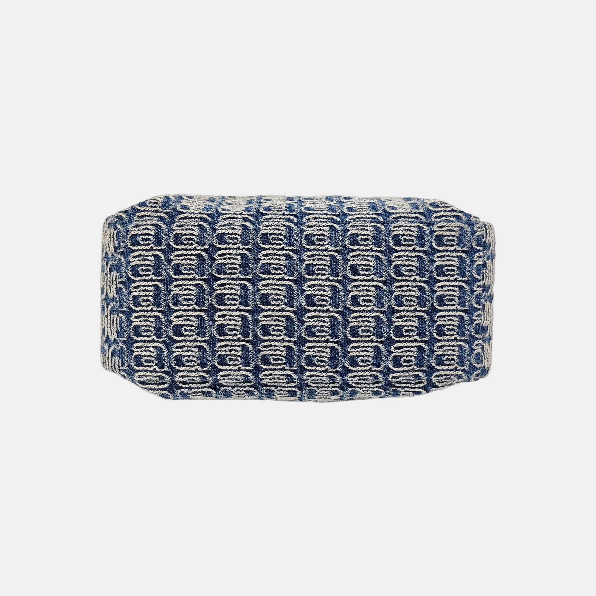 Fabric Top Handle Bag Blue
