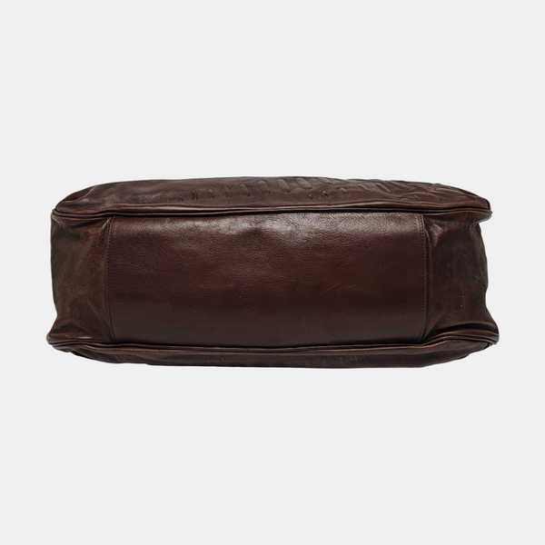 Calfskin Shoulder Bag Brown