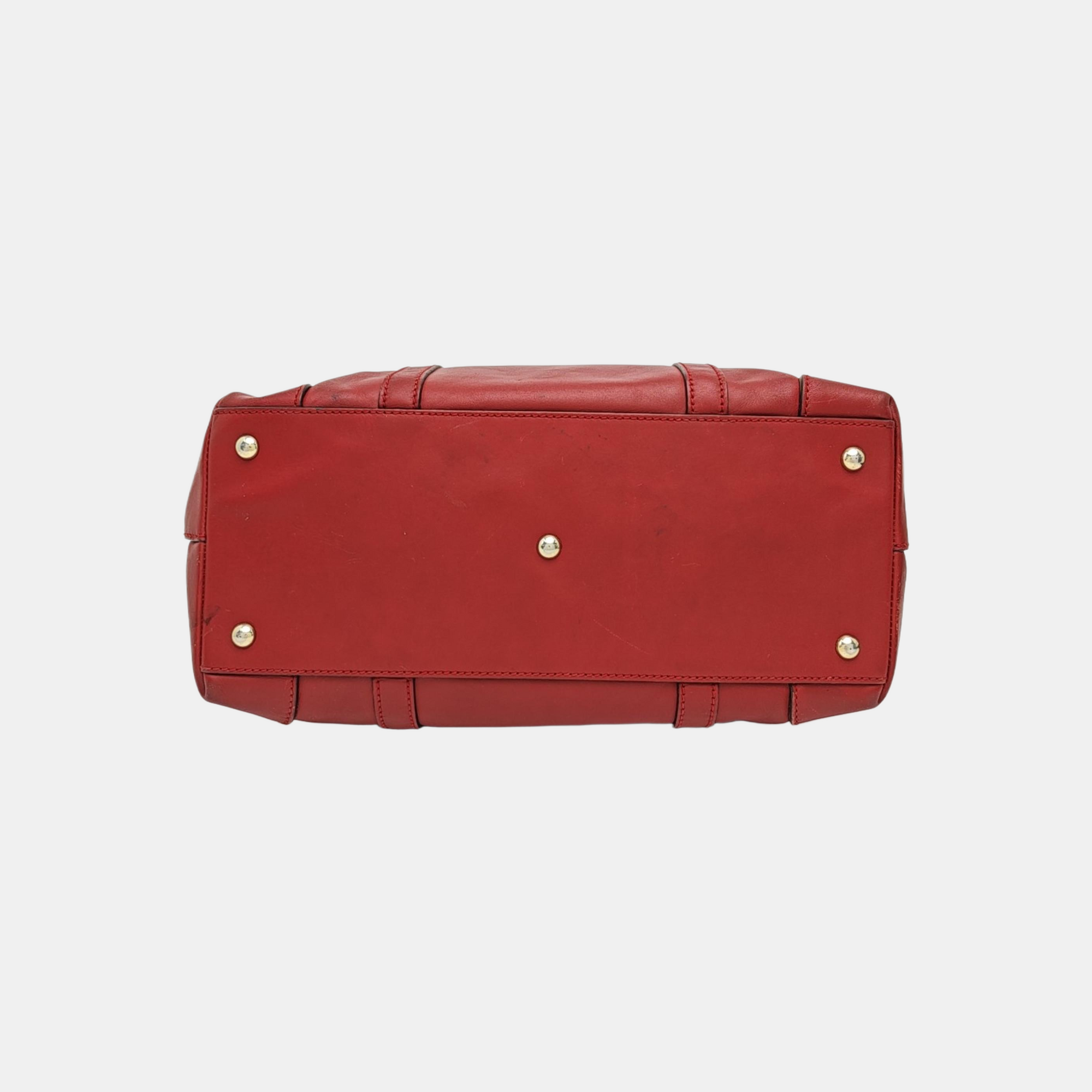 Calfskin Tote Bag Red