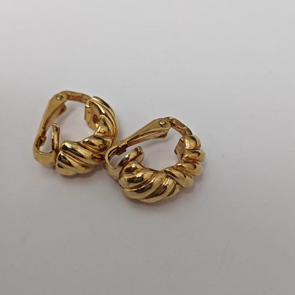 Metal Gold Clip On Earrings
