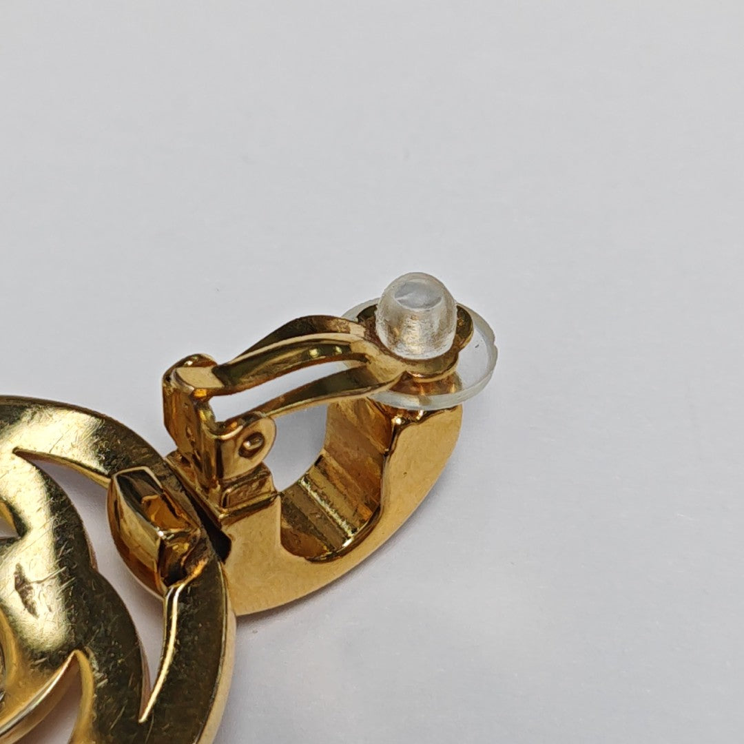 Metal Gold Clip On Earrings