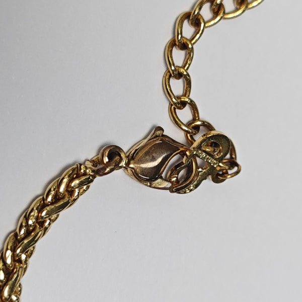 Twist Round Metal Gold Necklace