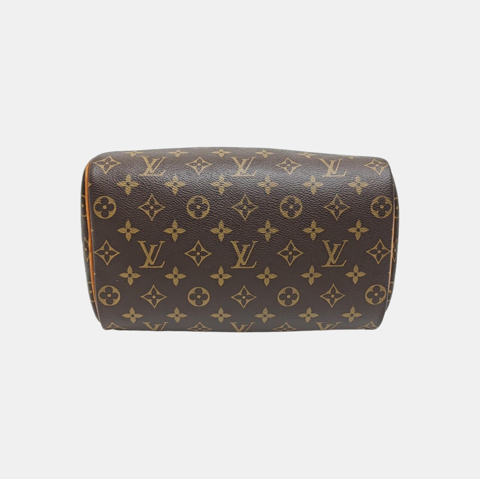 Monogram Coated Canvas Top Handle Bag Brown