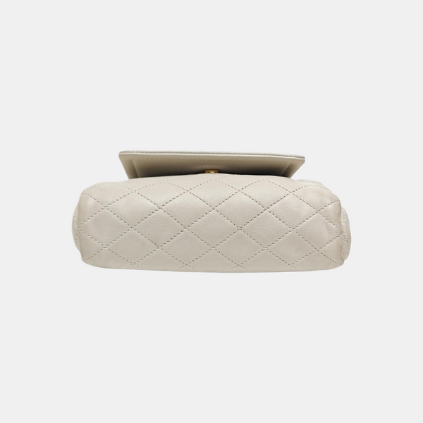NOLITA Mini Quilted Lambskin White