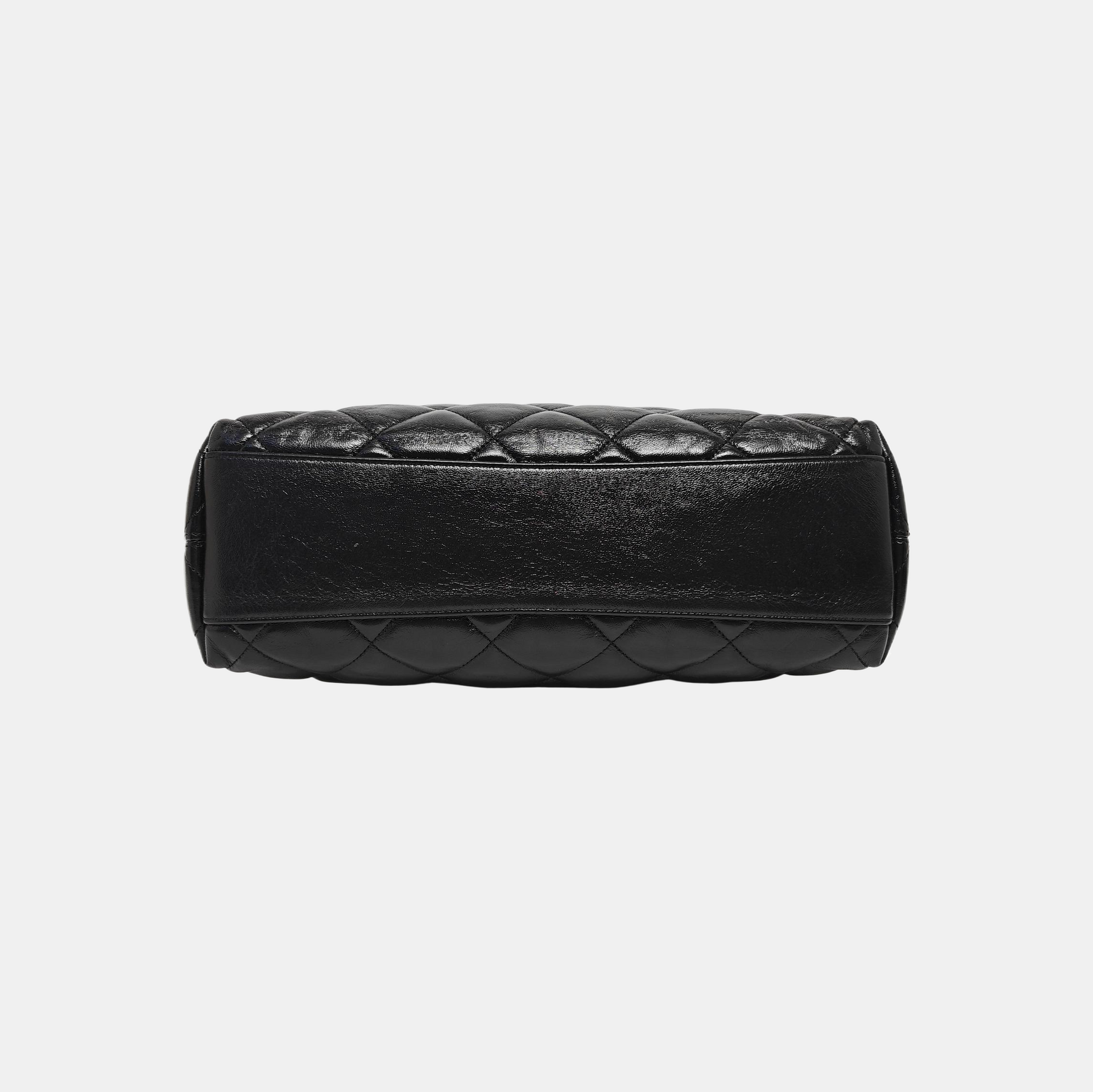 24A Large Quilted Lambskin Black