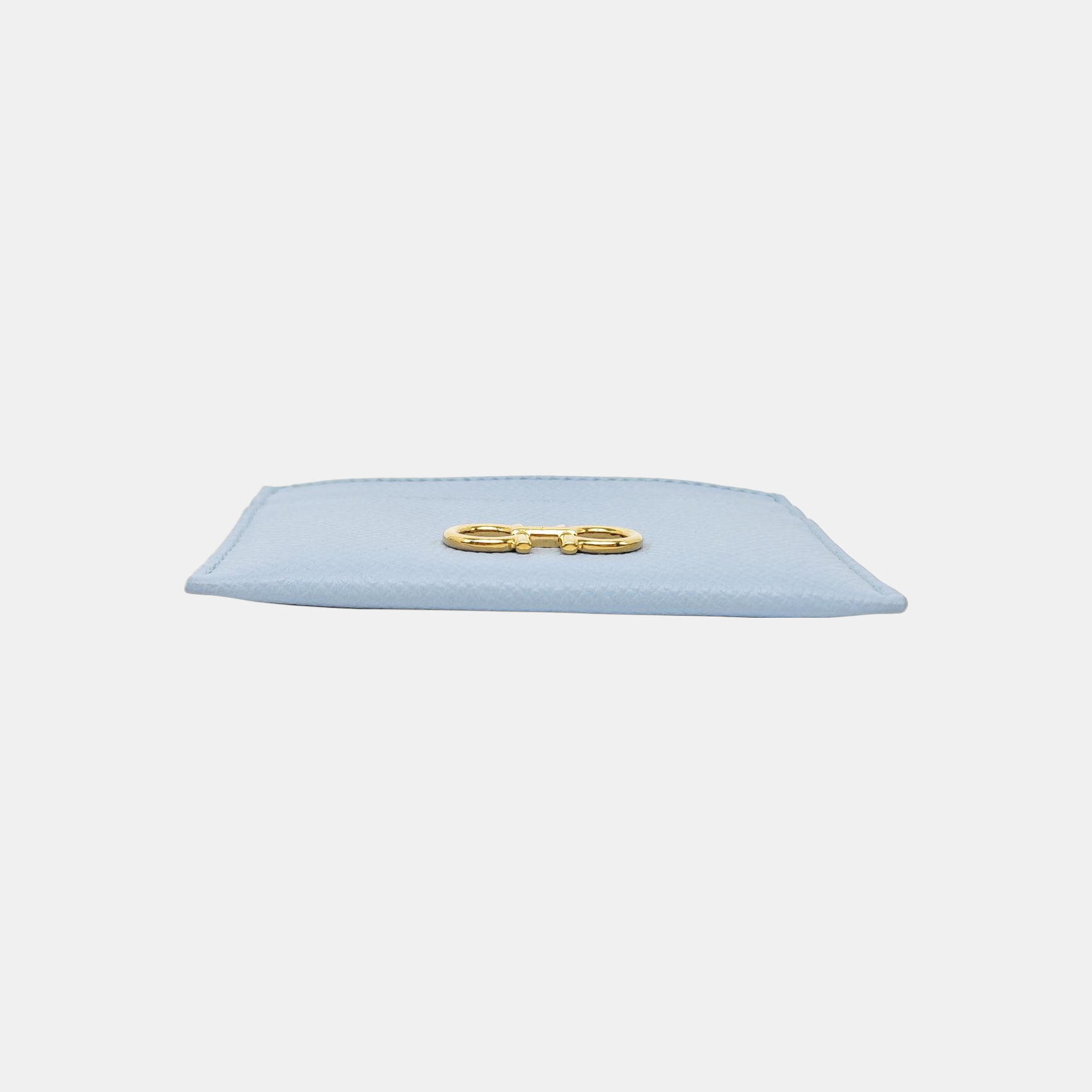 Gancini Calfskin Blue Card Holder