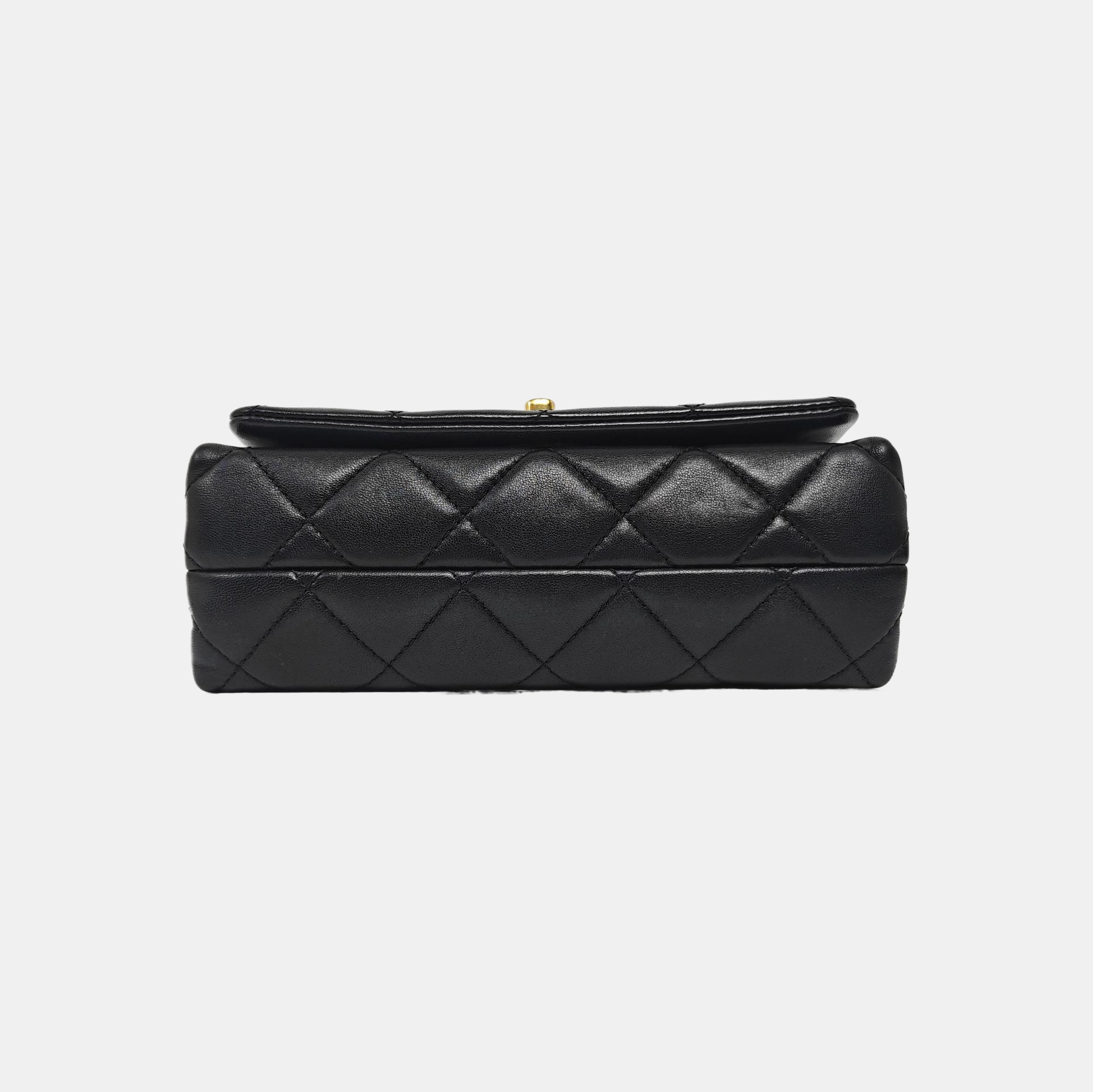 Quilted Lambskin Shoulder Bag Black