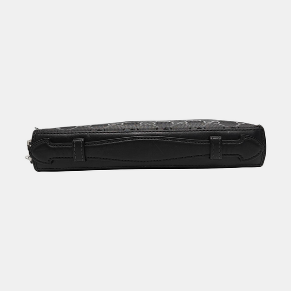 Monogram Coated Canvas Clutch Black