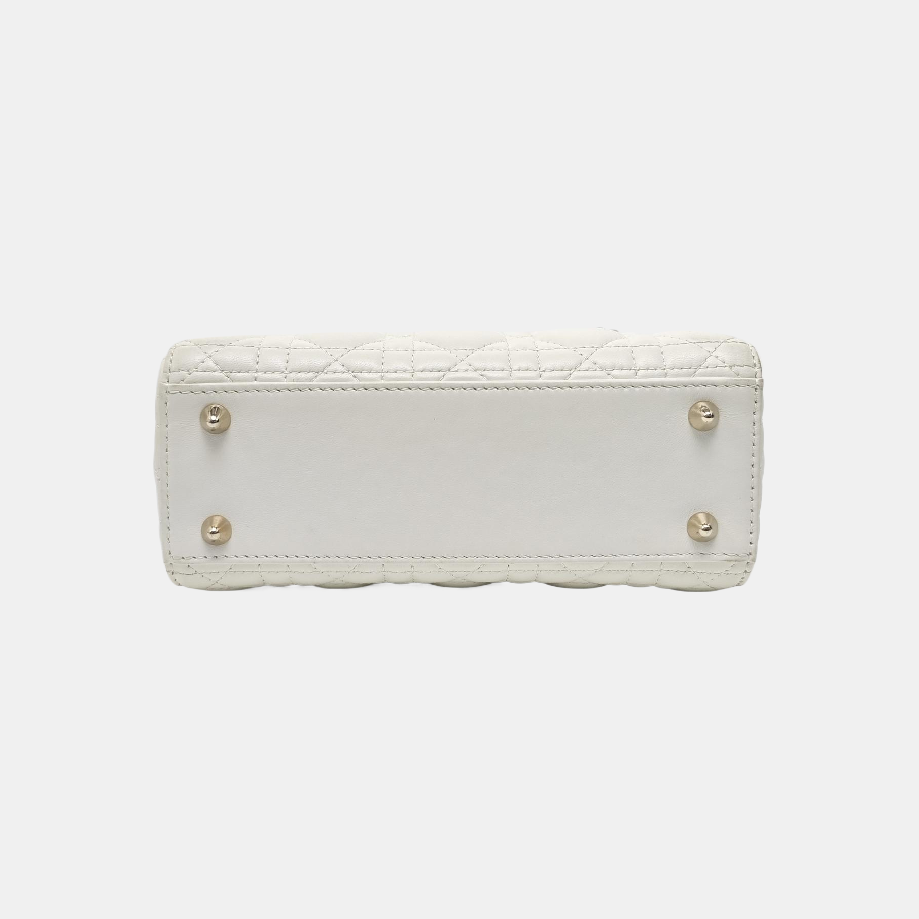 Lady Dior Small Cannage Lambskin White