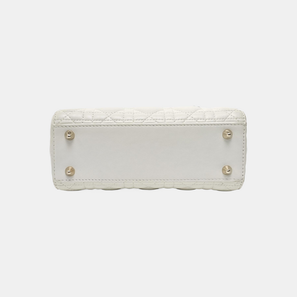 Lady Dior Small Cannage Lambskin White