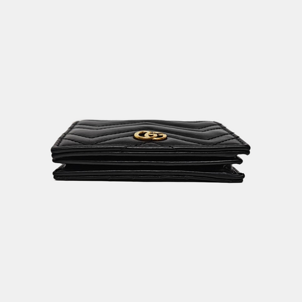GG Marmont Mini Quilted Calfskin Black Wallet