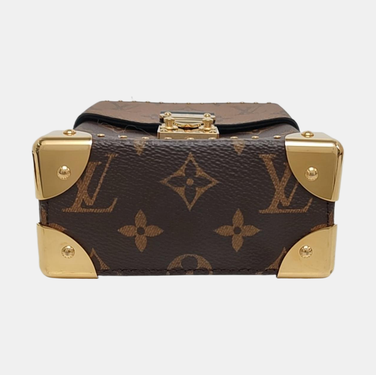 CAMERA BOX Monogram Coated Canvas Brown