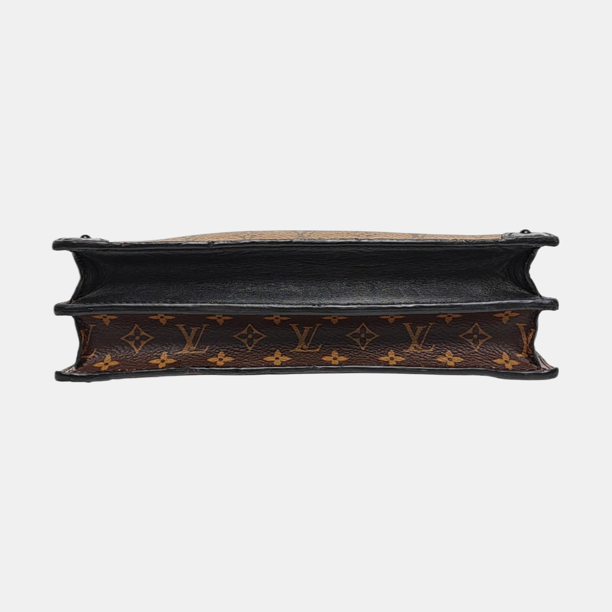 TRUNK Monogram Coated Canvas Brown