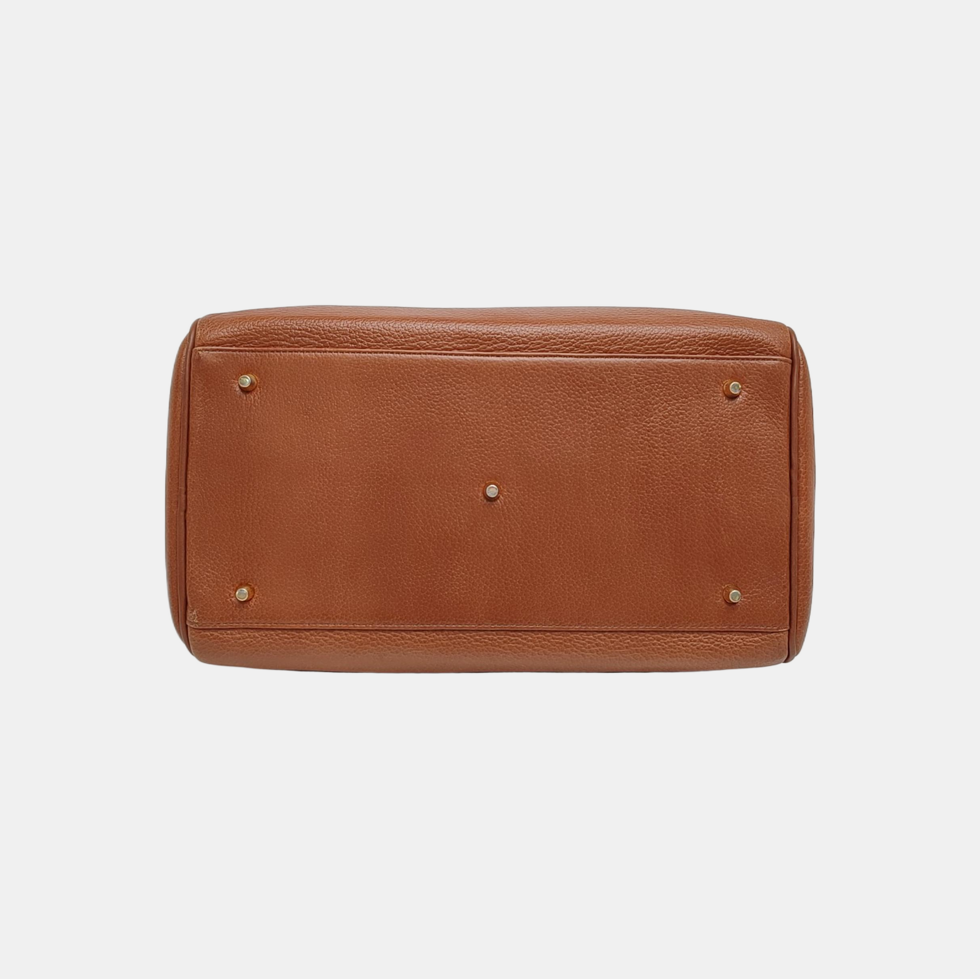 Calfskin Top Handle Bag Brown
