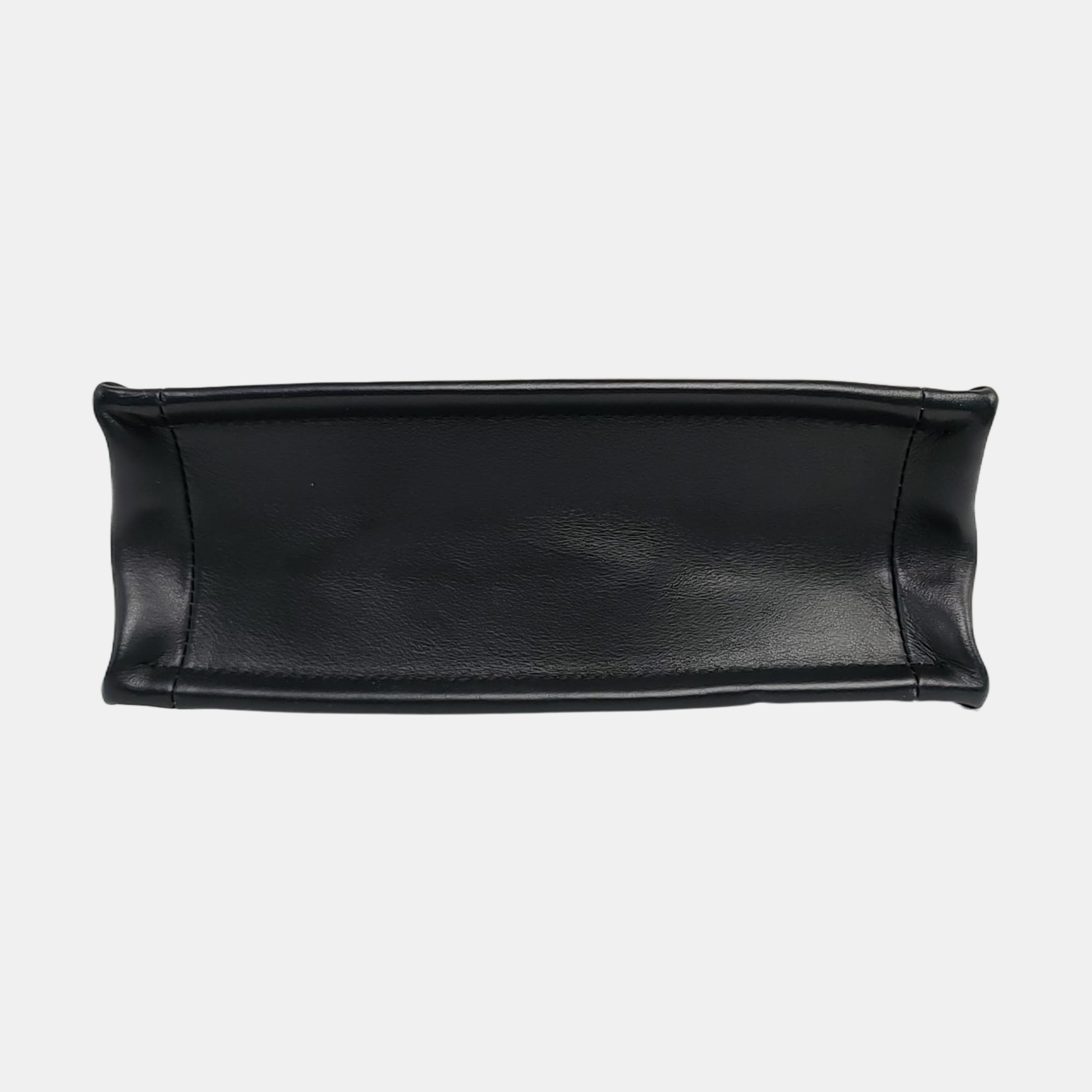 Authenticated pre-owned  Lady D-Joy Mini Cannage Calfskin Black - Tote Bag at Looply