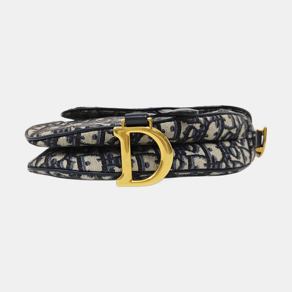 Saddle Mini Oblique Canvas Blue