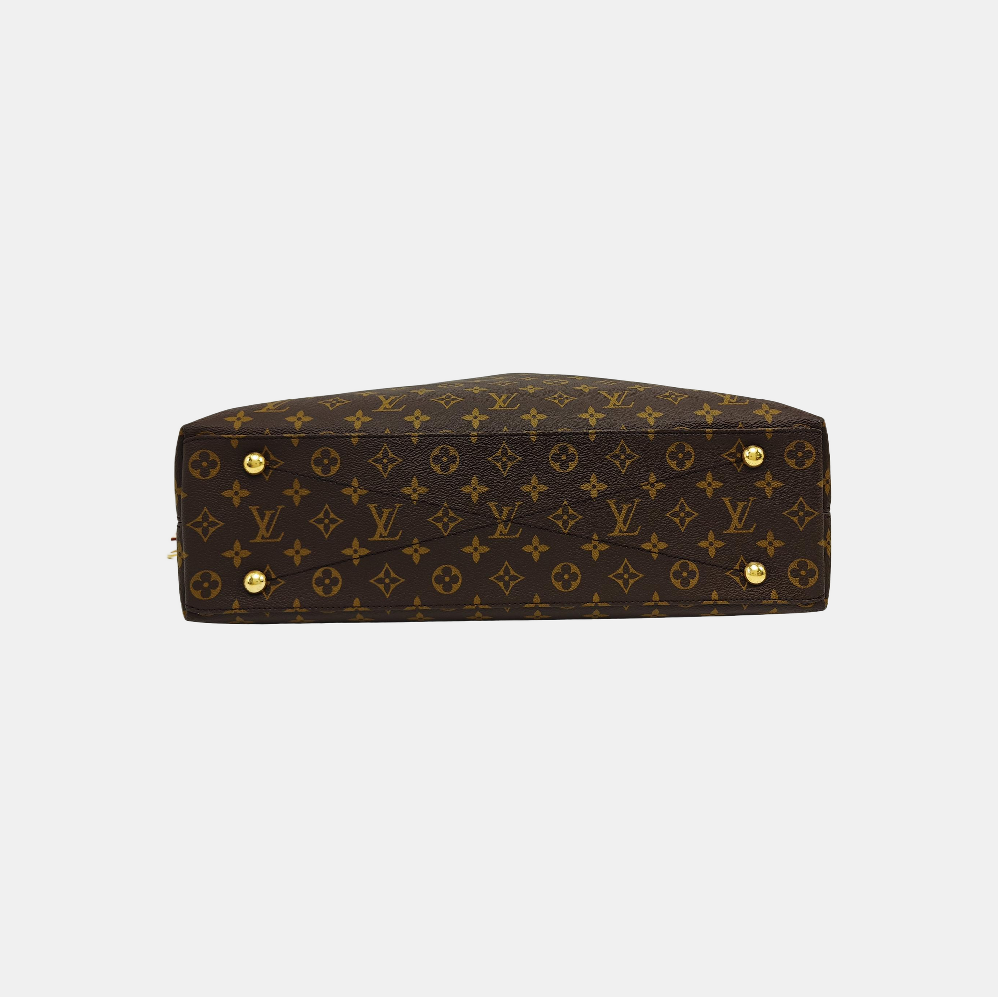 Monogram Coated Canvas Tote Bag Brown