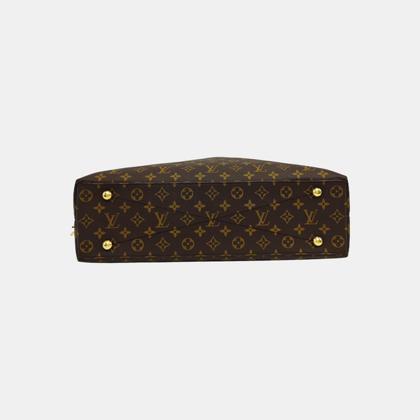 Monogram Coated Canvas Tote Bag Brown