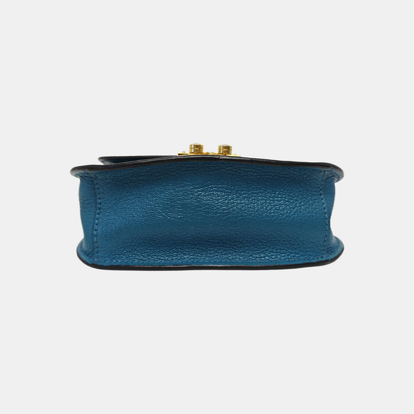 Calfskin Shoulder Bag Blue