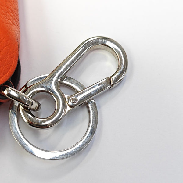 Leather Bag Charm Orange