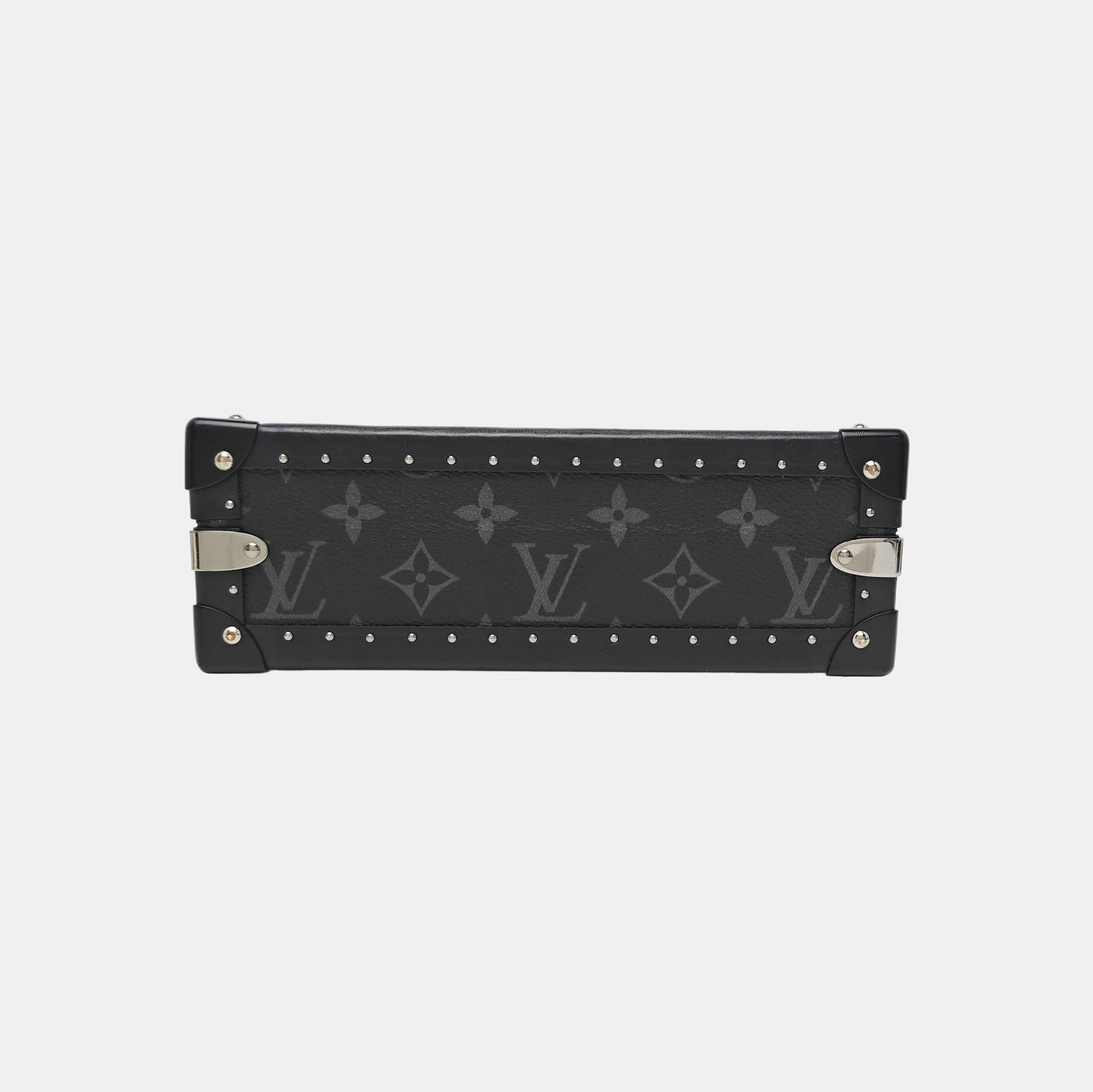 CLUTCH BOX Monogram Coated Canvas Gray