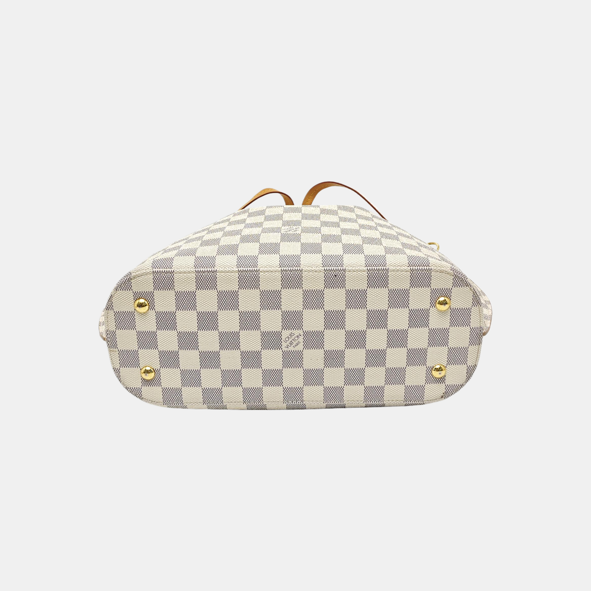 GIROLATA GM Damier Azur Coated Canvas White