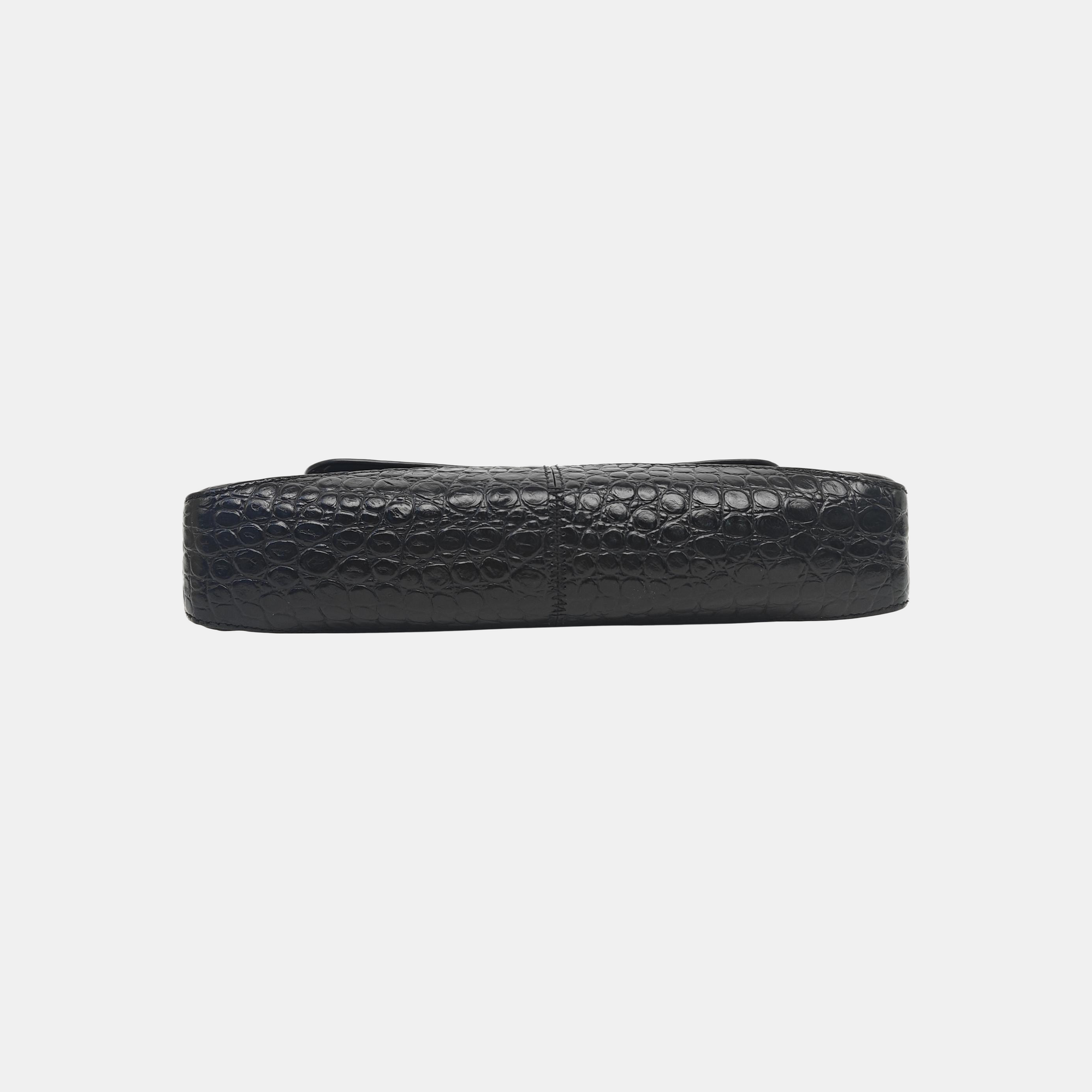 Calfskin Top Handle Bag Black