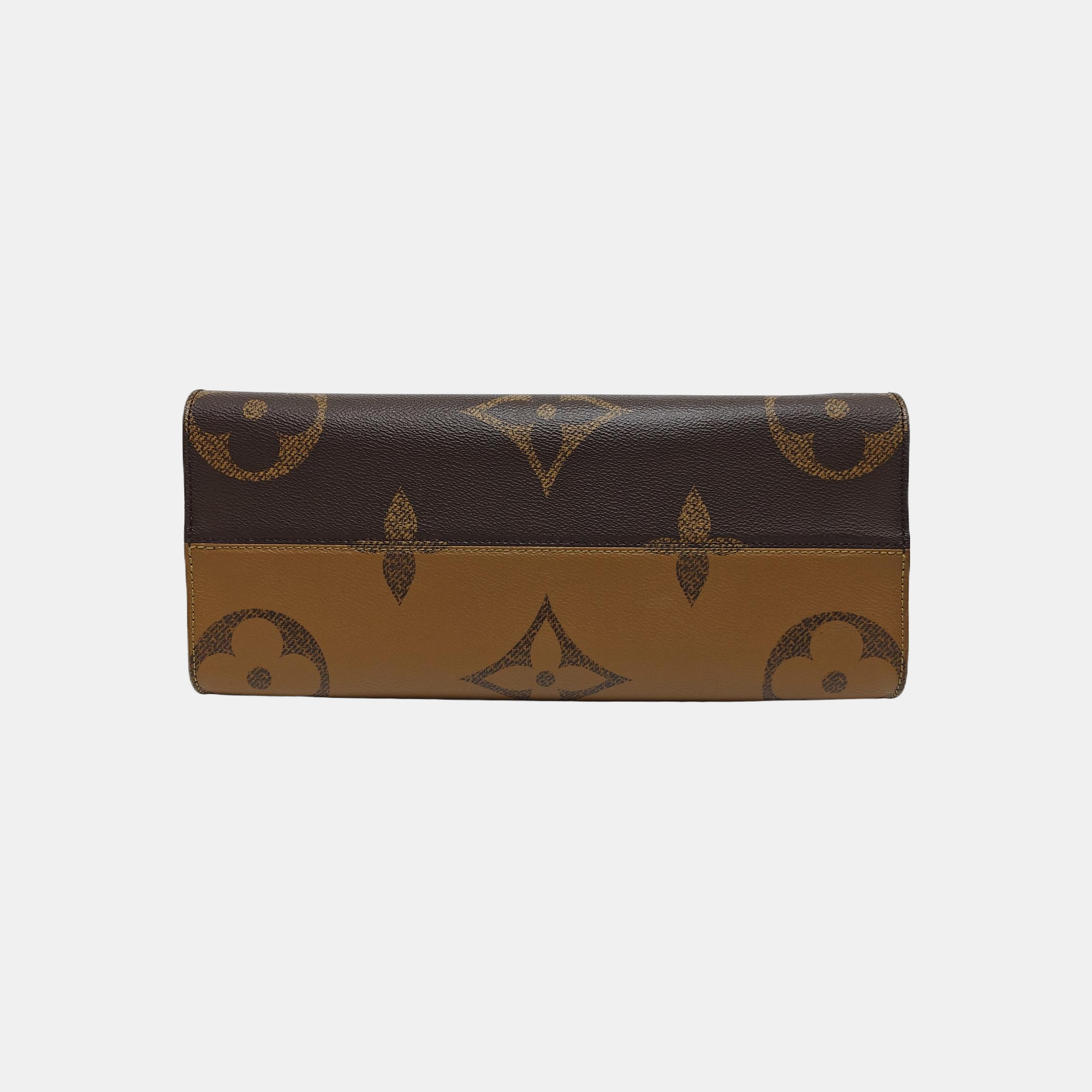 Authenticated pre-owned  ONTHEGO MM Monogram Coated Canvas Brown - Tote Bag at Looply