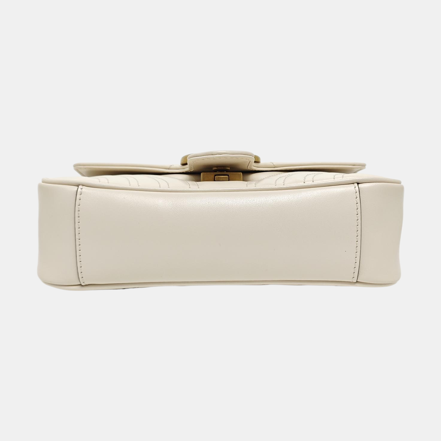 GG Marmont Small Quilted Calfskin White