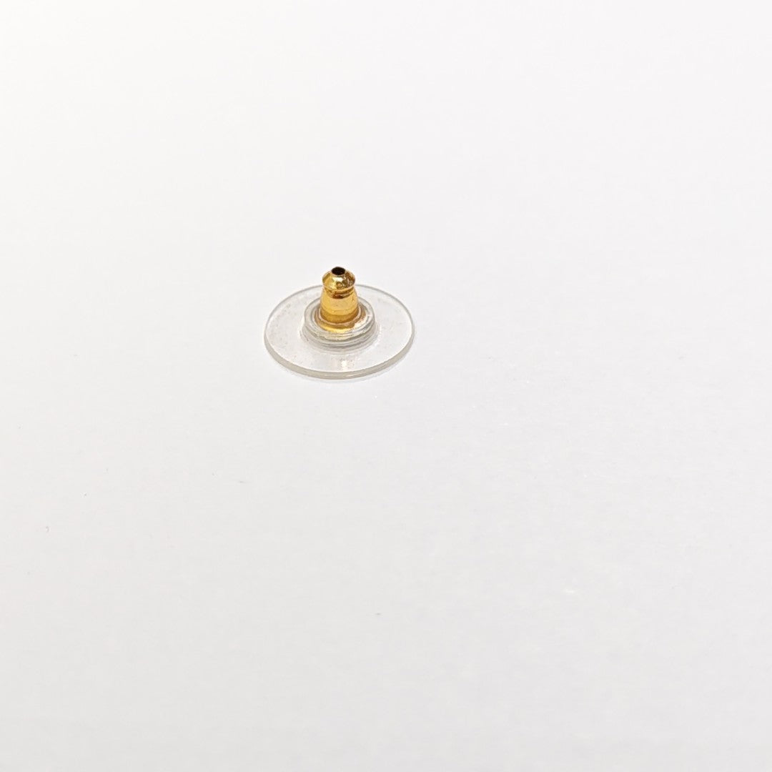 CC Logo Metal Gold Stud Earrings