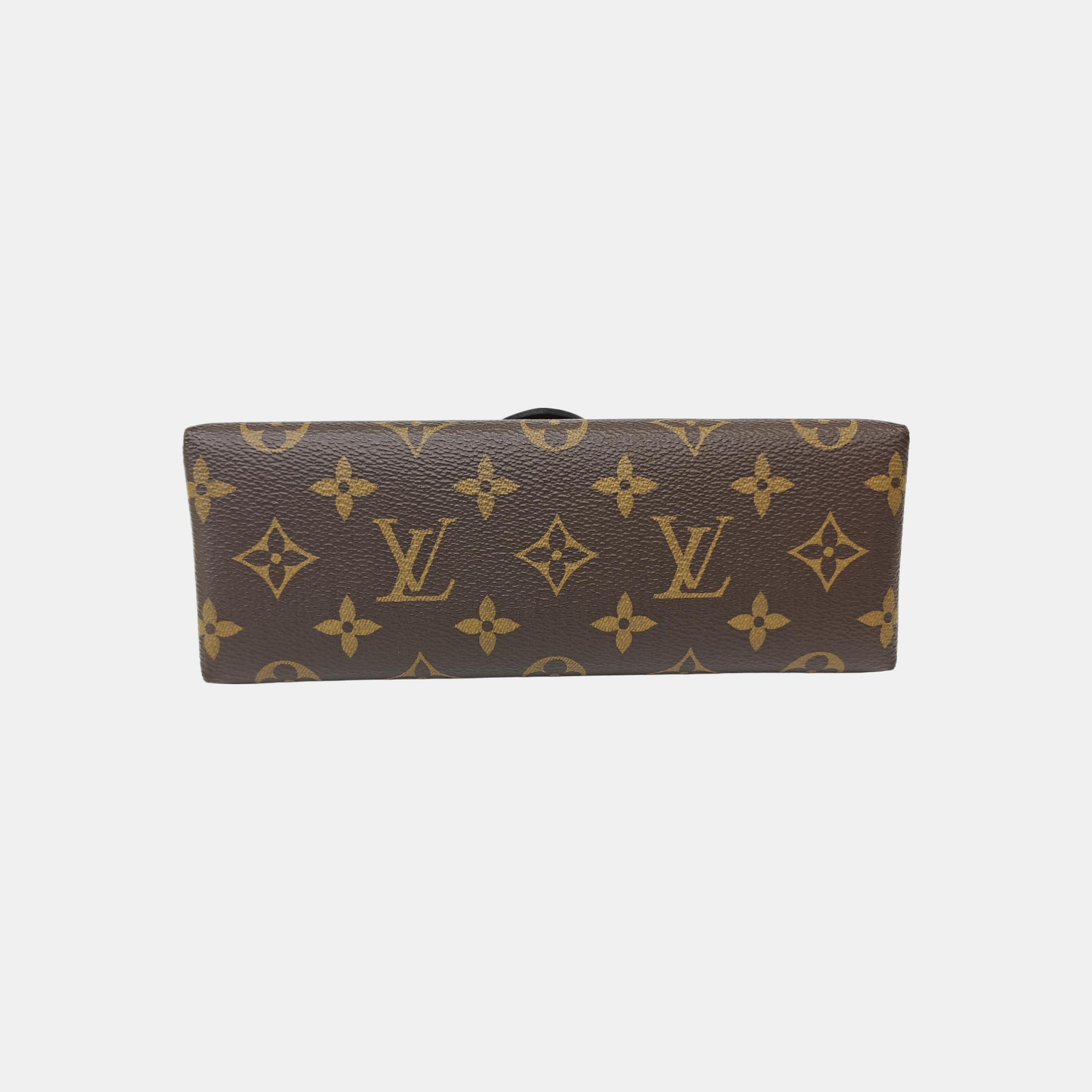 LOCKY BB Monogram Coated Canvas Brown