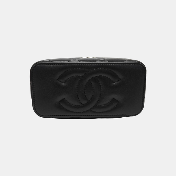 Quilted Lambskin Shoulder Bag Black
