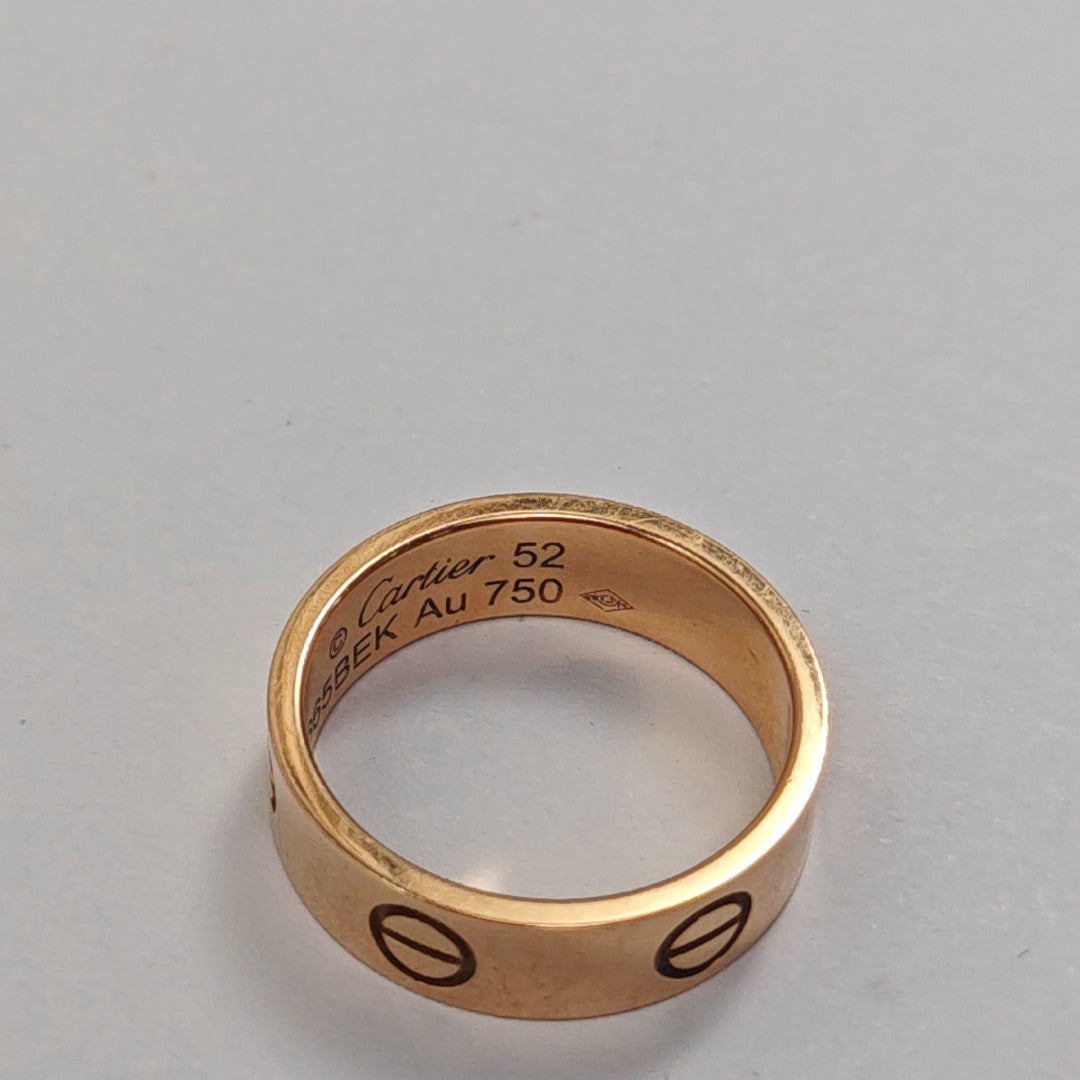 LOVE 18k Rose Gold Ring EU 52