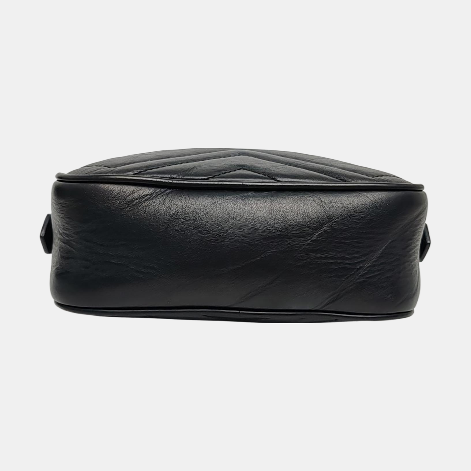 GG Marmont Mini Quilted Calfskin Black
