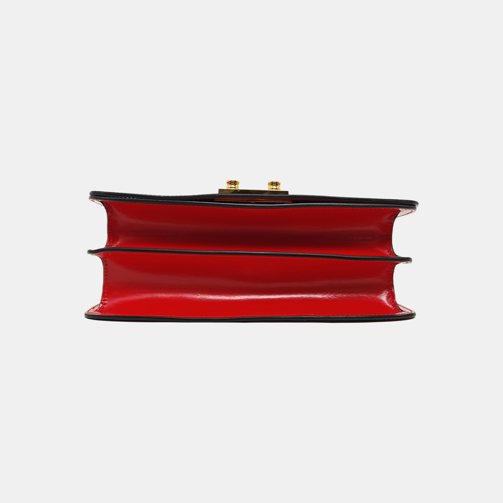 Leather Shoulder Bag Red
