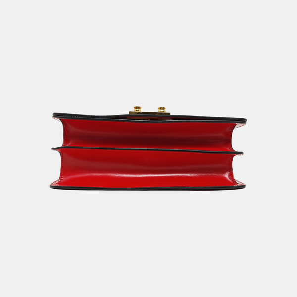 Leather Shoulder Bag Red