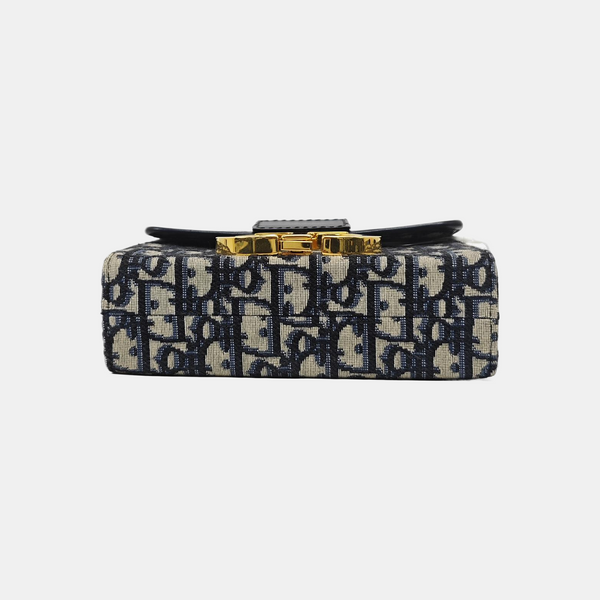 30 Montaigne Mini Oblique Canvas Blue