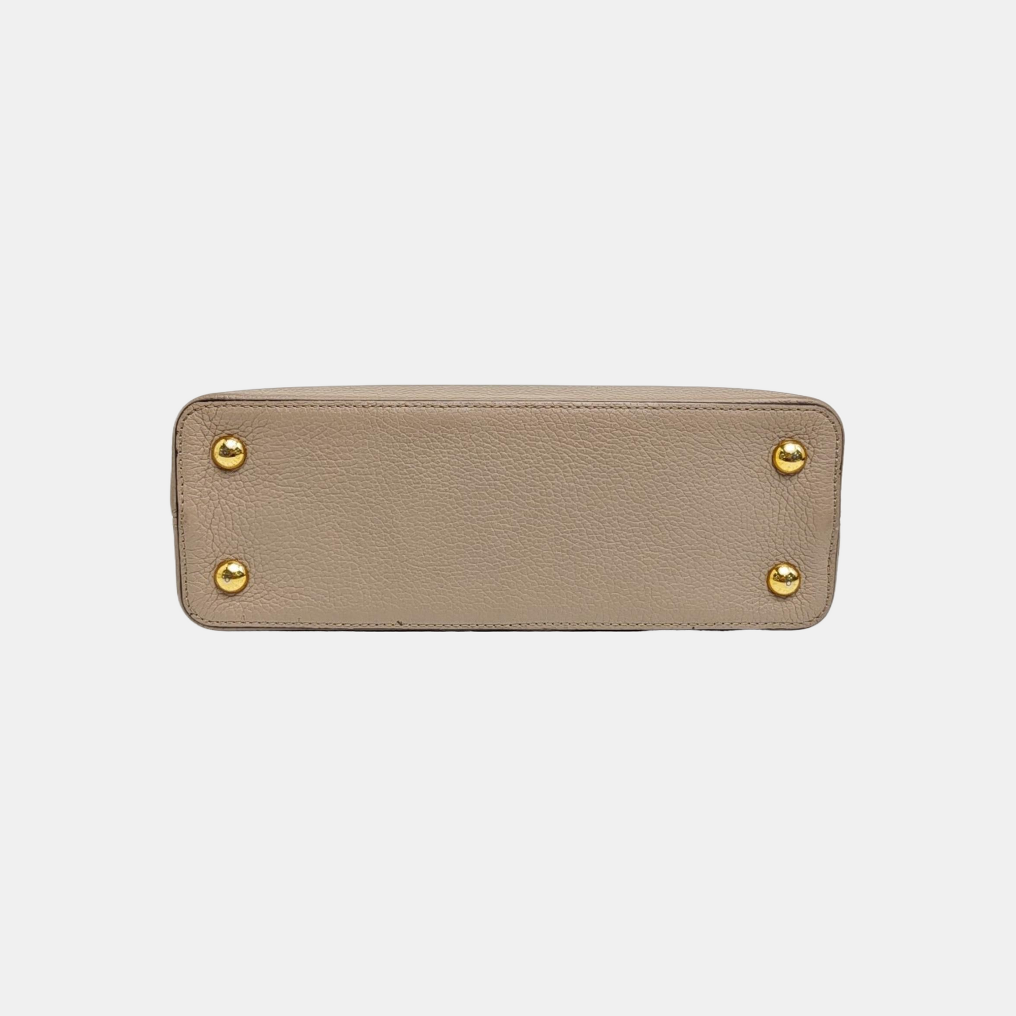 CAPUCINES MM Calfskin Gray
