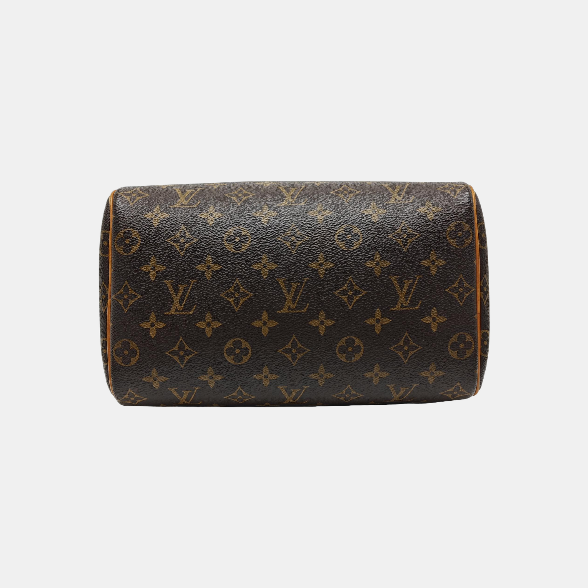 Monogram Coated Canvas Top Handle Bag Extra Large Brown