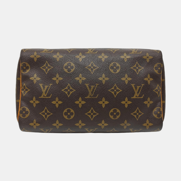 Authenticated pre-owned  SPEEDY 25 Monogram Coated Canvas Brown - Top Handle Bag at Looply