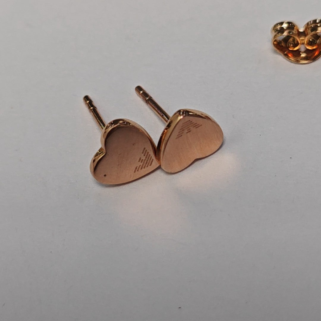 925 Sterling Silver Rose Gold Stud Earrings