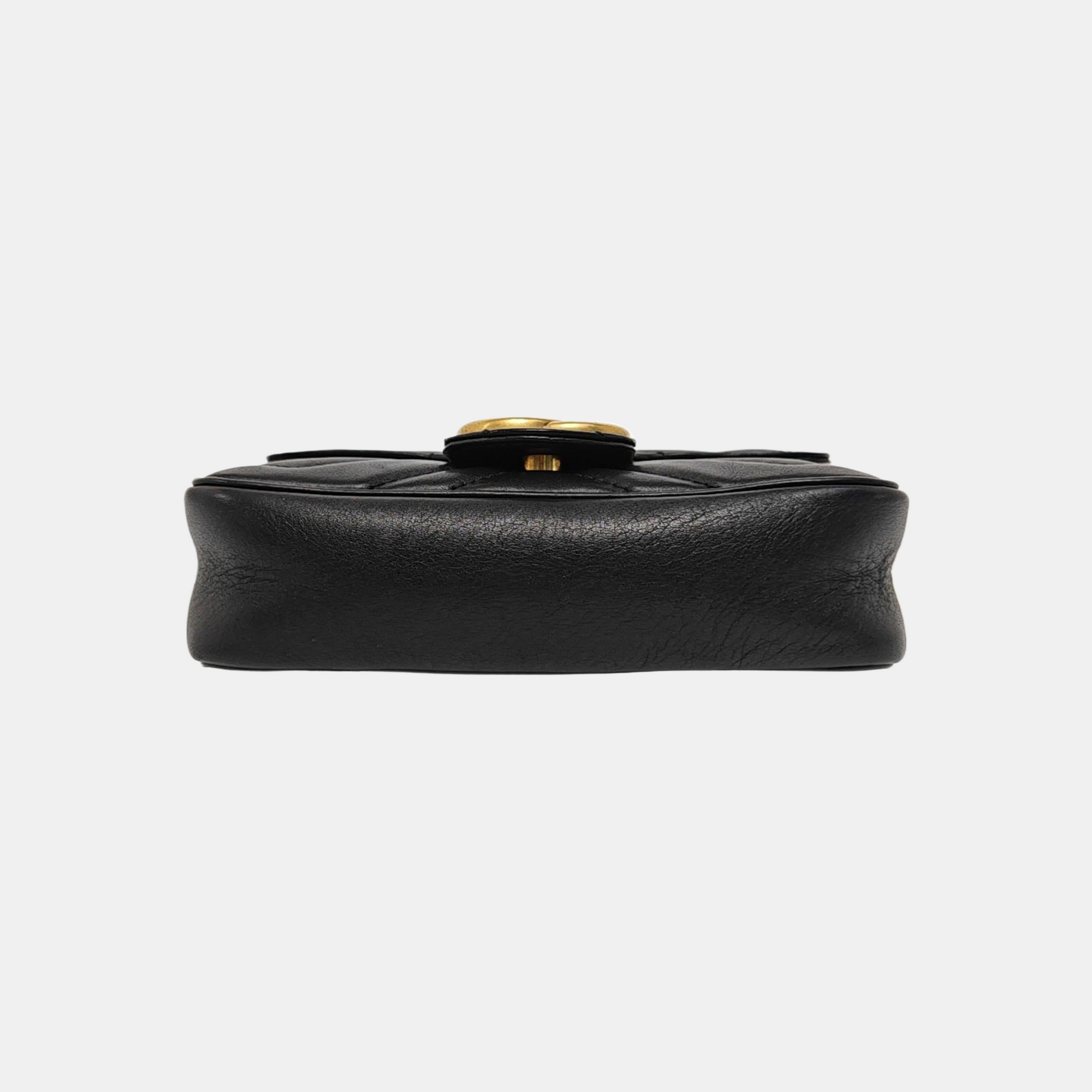 GG Marmont Mini Quilted Calfskin Black