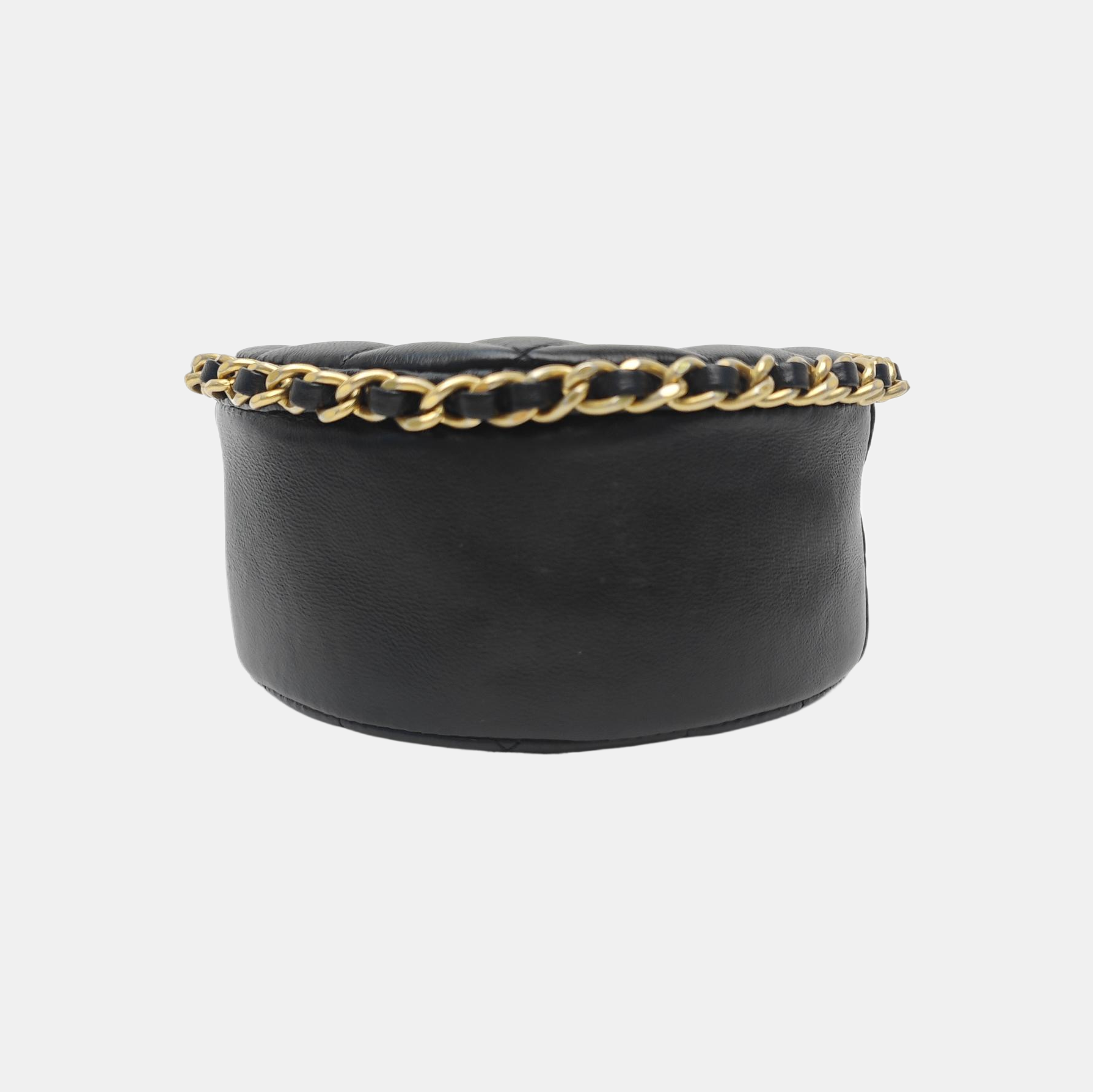 Quilted Lambskin Shoulder Bag Black