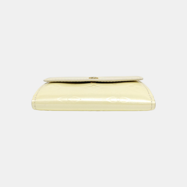 SARAH Monogram Patent Leather White Card Holder