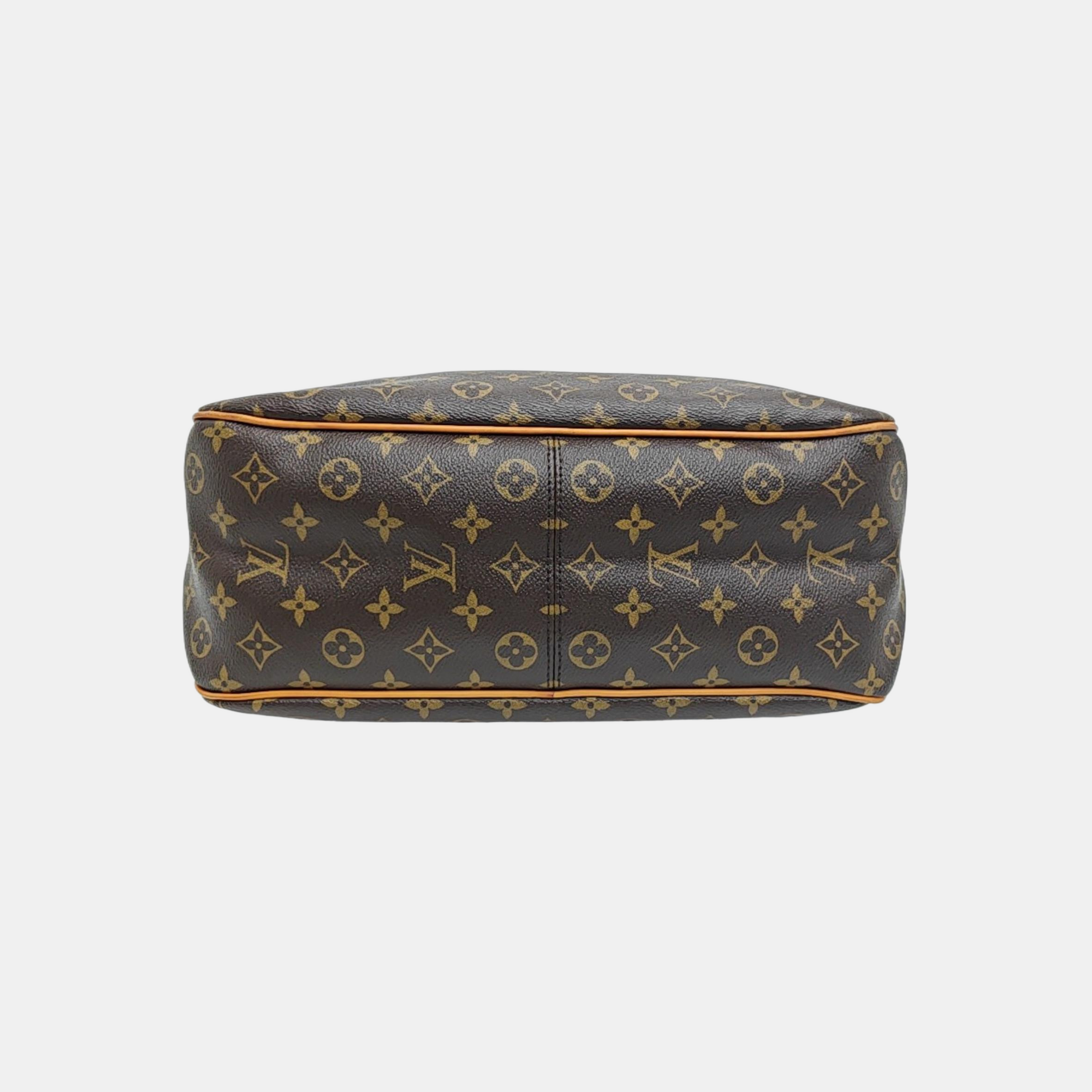 Monogram Coated Canvas Top Handle Bag Brown