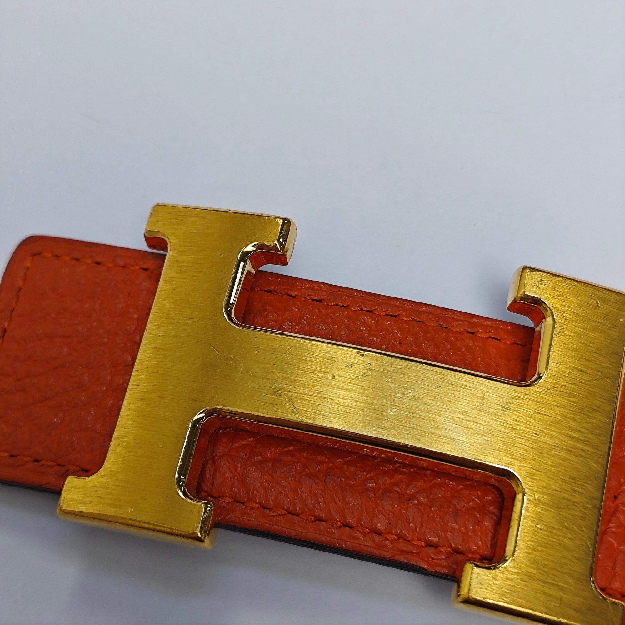 Leather Belt Orange