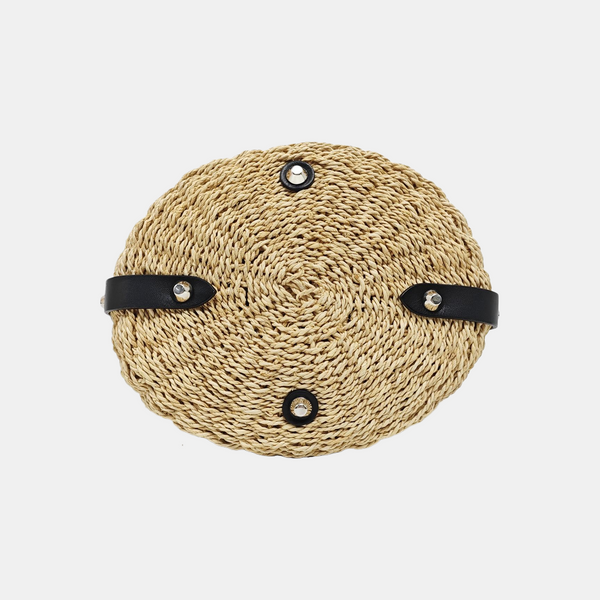 Straw Shoulder Bag Beige