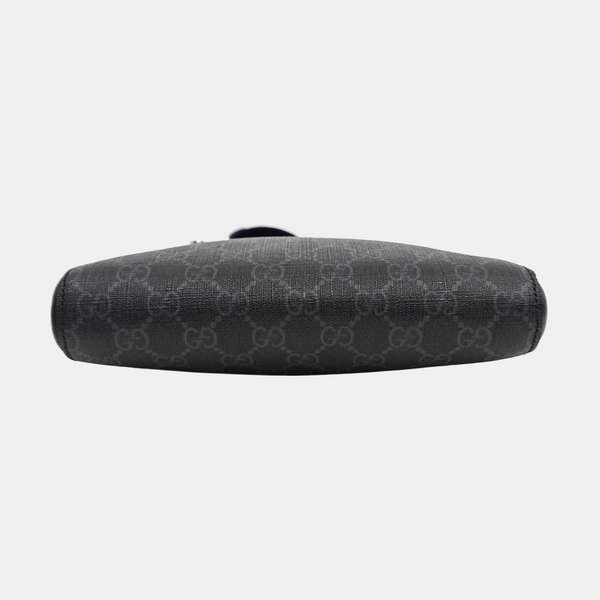 GG Imprime Small Monogram Coated Canvas Black